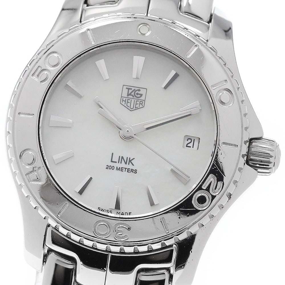 ★保 タグホイヤー リンク デイト WJ1313 レディース 【中古】