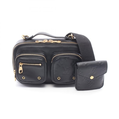 ルイ・ヴィトン LOUIS VUITTON ユーティリティ クロスボディ 2WAY ショルダーバッグ バッグ レザー カーフ ノワール レディース ブラック系 M80450 【中古】