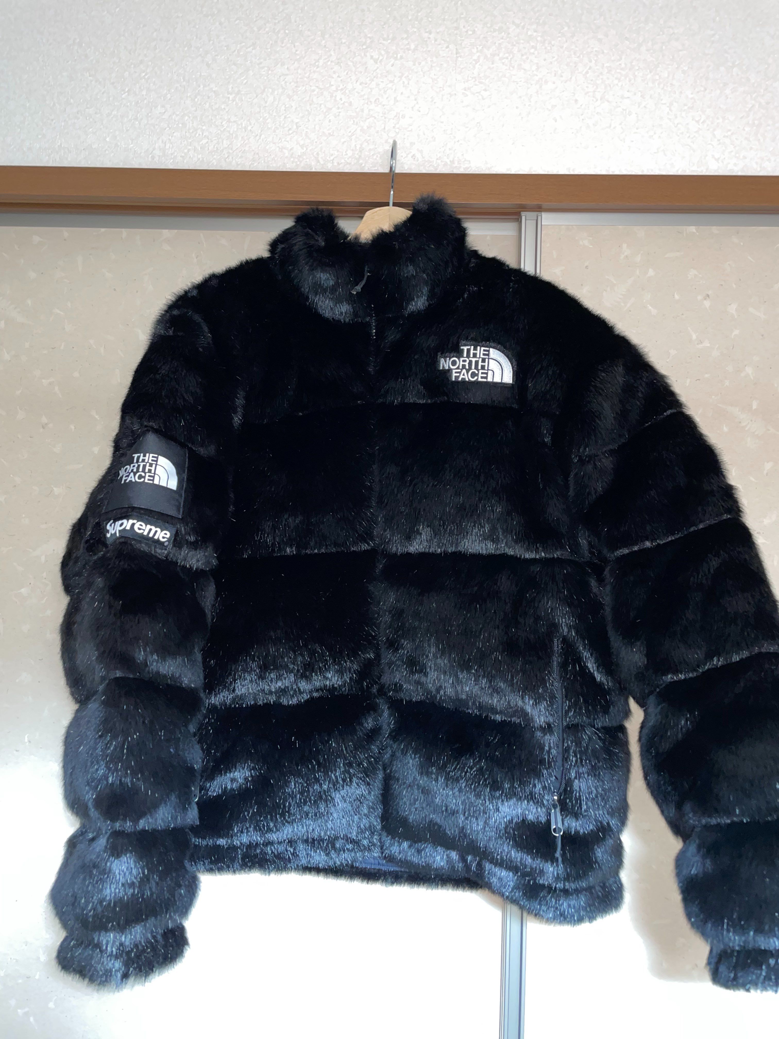 Supreme x The North Face Faux Fur Nuptse Jacket "Black"