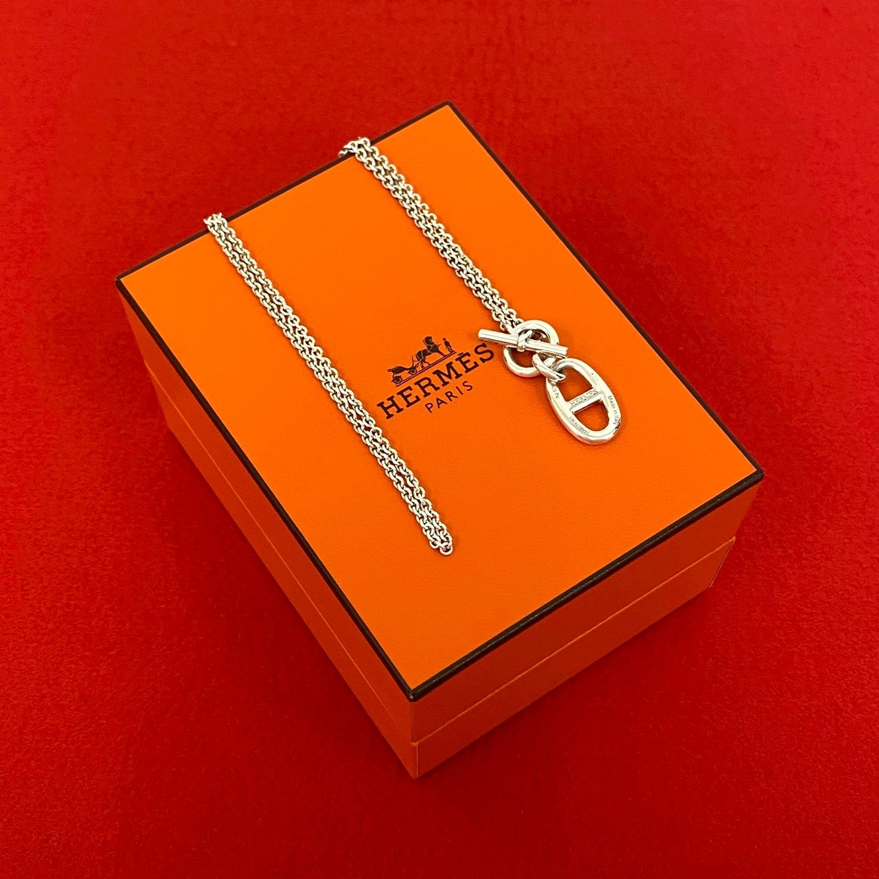 HERMES エルメス アミュレット シルバー925 ネックレス シルバー
 18122