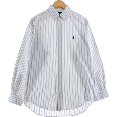 古着 ラルフローレン Ralph Lauren BLAKE 長袖 ボタンダウンストライプシャツ メンズM相当/eaa521584