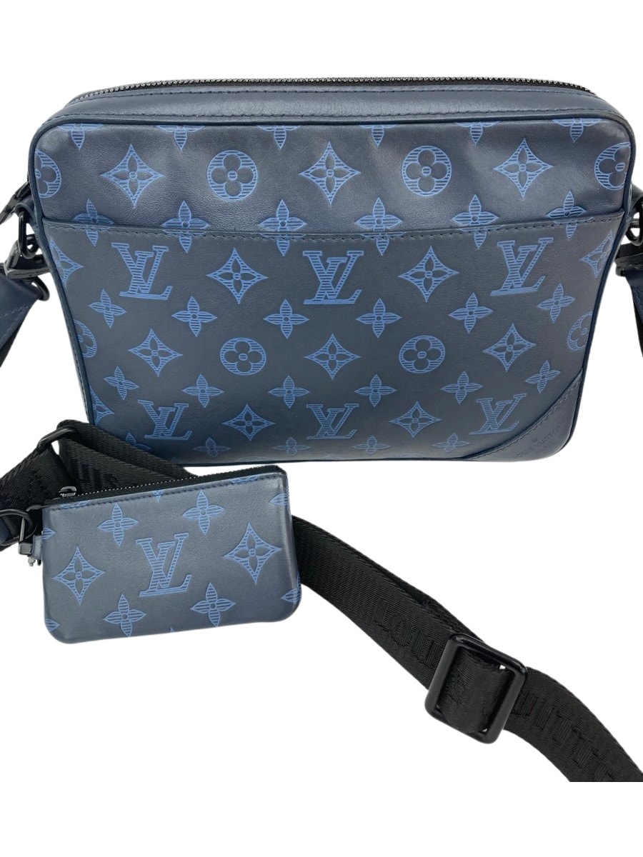 LOUIS VUITTON ルイヴィトン デュオ・メッセンジャー モノグラム・シャドウ ショルダーバッグ M45730 ネイビー