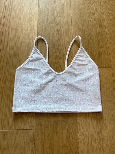 Chrome Hearts Horseshoe Print Cropped Short Camisole "White"
