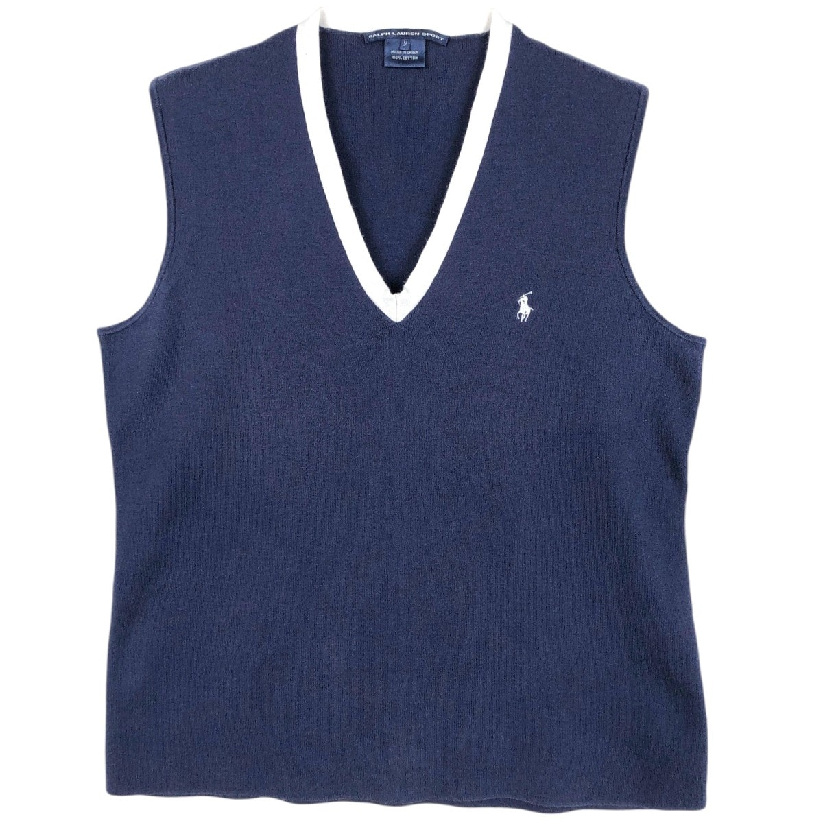 古着 ラルフローレン Ralph Lauren RALPH LAUREN SPORT Vネック コットンベスト レディースM相当/eaa670437