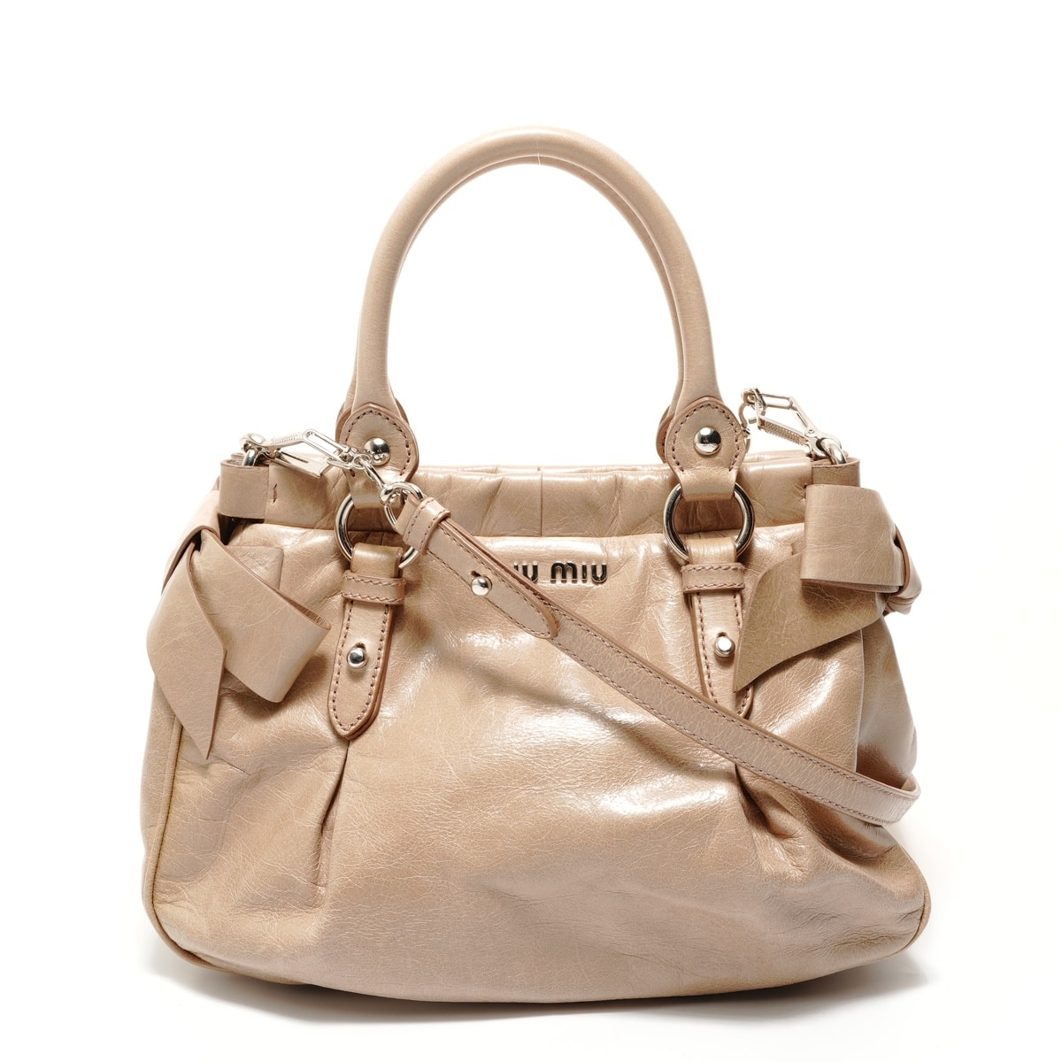 ミュウ ミュウ Miu Miu ヴィッテロラックス 2WAY レザー ハンドバッグ【中古】