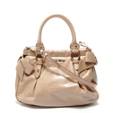 ミュウ ミュウ Miu Miu ヴィッテロラックス 2WAY レザー ハンドバッグ【中古】