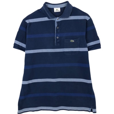 古着 ラコステ LACOSTE マルチボーダー 半袖 ボーダー ポロシャツ 7 メンズXXL相当/eaa623908