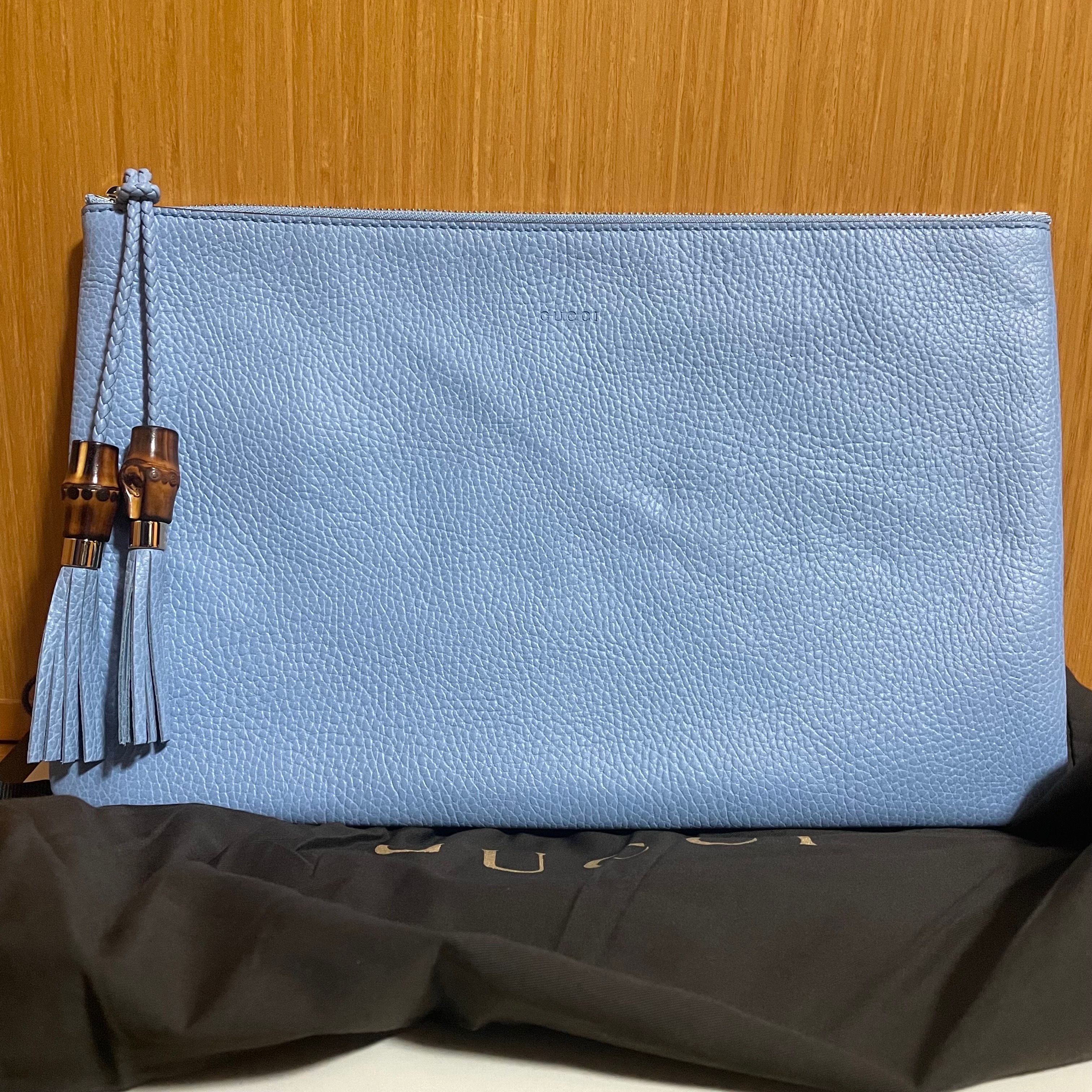 GUCCI Bamboo Clutch Bag "Brown"