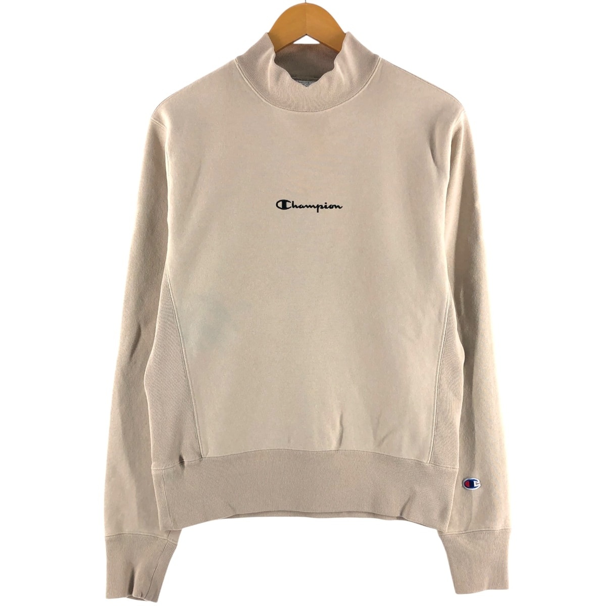 古着 チャンピオン Champion REVERSE WEAVE リバースウィーブ ハイネック ロゴスウェットシャツ トレーナー メンズS相当/eaa424423