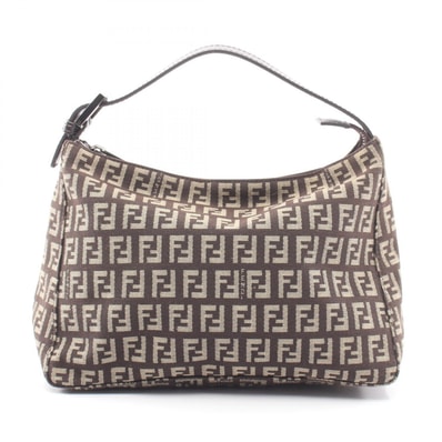 フェンディ FENDI ズッキーノ ハンドバッグ バッグ キャンバス レザー レディース ブラウン系 / ベージュ系 【中古】