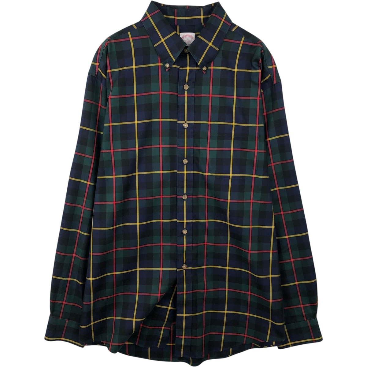 古着 ブルックスブラザーズ Brooks Brothers Est.1818 長袖 ボタンダウンチェックシャツ メンズL相当/eaa642884