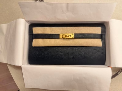 新品 ケリートゥーゴー エプソン ノワール ゴールド金具 Kelly To Go H080253CC