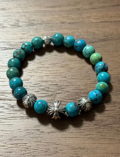 Chrome Hearts 8mm BEAD 13 "Turquoise"