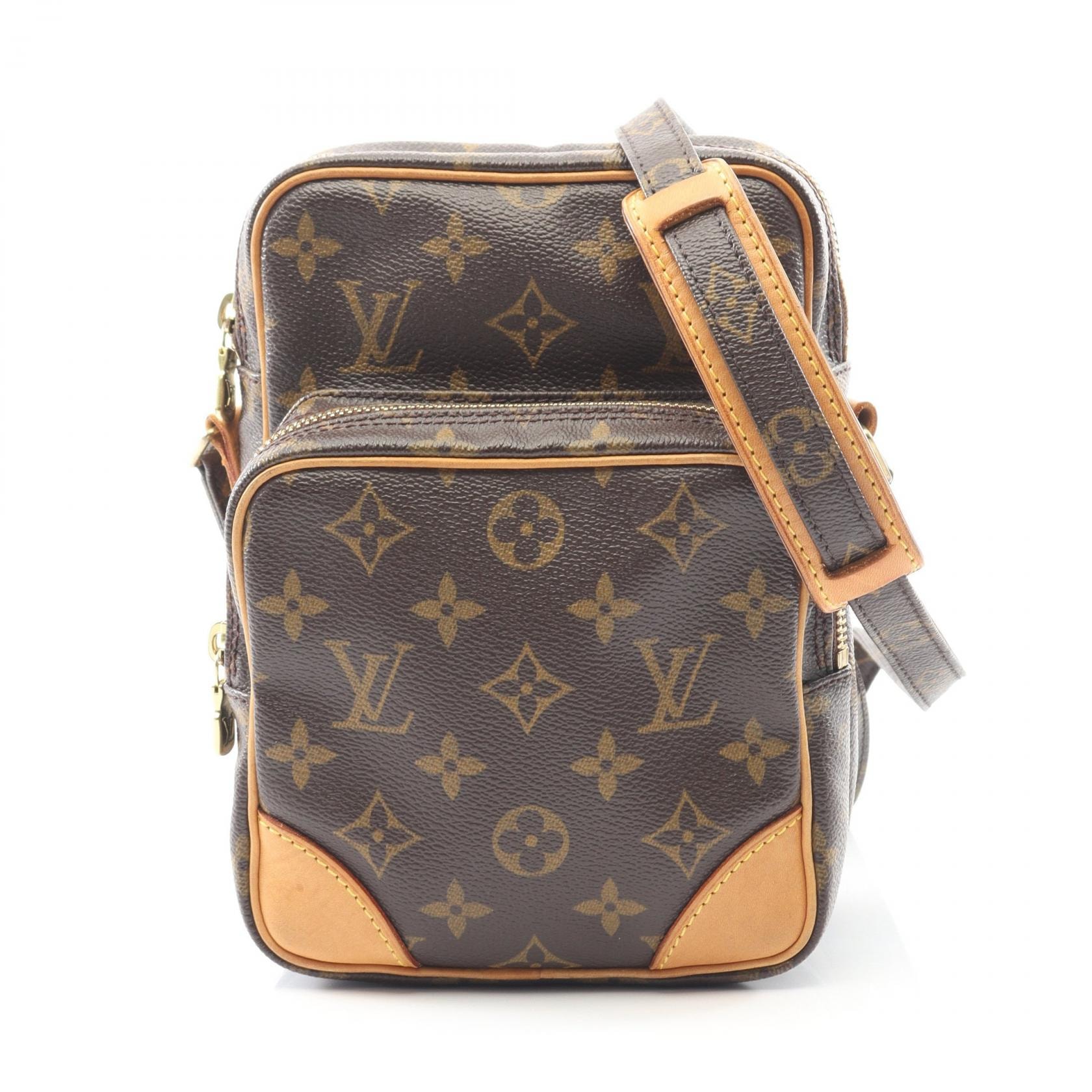ルイ・ヴィトン LOUIS VUITTON アマゾン ショルダーバッグ バッグ PVCコーティングキャンバス レザー モノグラム レディース ブラウン系 M45236 【中古】