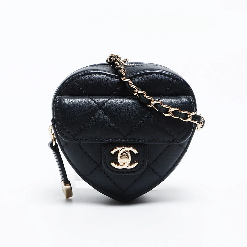 シャネル CHANEL 32番台 ターンロック ハート ミニバッグ ショルダーバッグ【中古】