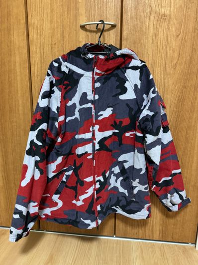 Supreme / Nike Arc Corduroy Hooded Jacket "Red Camo"