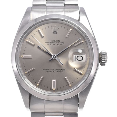 ロレックス ROLEX 1500 ヴィンテージ オイスターパーペチュアル デイト Cal.1570 グレー 自動巻き メンズ 腕時計 R#148131