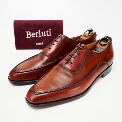 Berluti ベルルッティ ドレスシューズ サイズ8 1/2 レースアップシューズ 革靴 Uチップ ブラウン ブランド古着【中古】20250307/RA3657