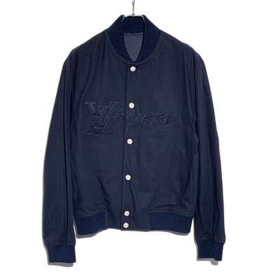 Louis Vuitton Embroidered Cotton Bomber Jacket "Navy"