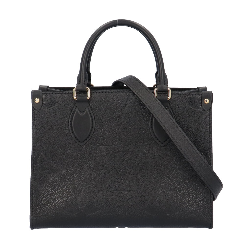 ルイヴィトン オンザゴーPM モノグラムアンプラント ショルダーバッグ モノグラムアンプラント M45653 ブラック レディース LOUIS VUITTON  中古