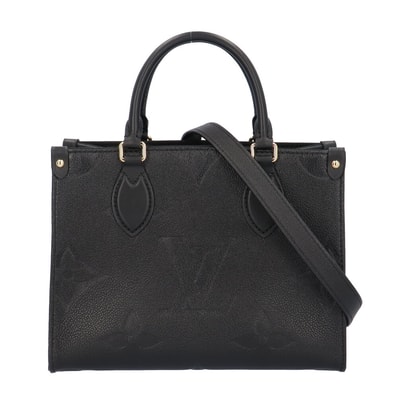 ルイヴィトン オンザゴーPM モノグラムアンプラント ショルダーバッグ モノグラムアンプラント M45653 ブラック レディース LOUIS VUITTON 中古