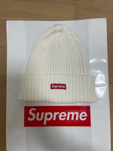 Supreme Overdyed Beanie "White"(19SS)