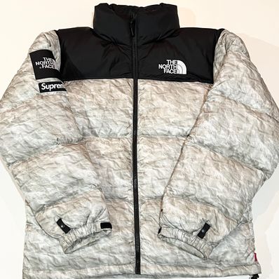 Supreme x The North Face Nuptse Jacket "White Paper Print"