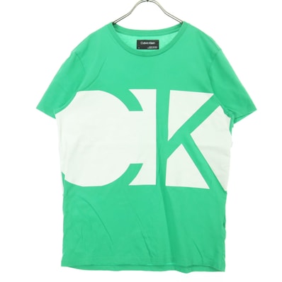 Calvin klein カルバンクライン プリント 半袖 Tシャツ M グリーン