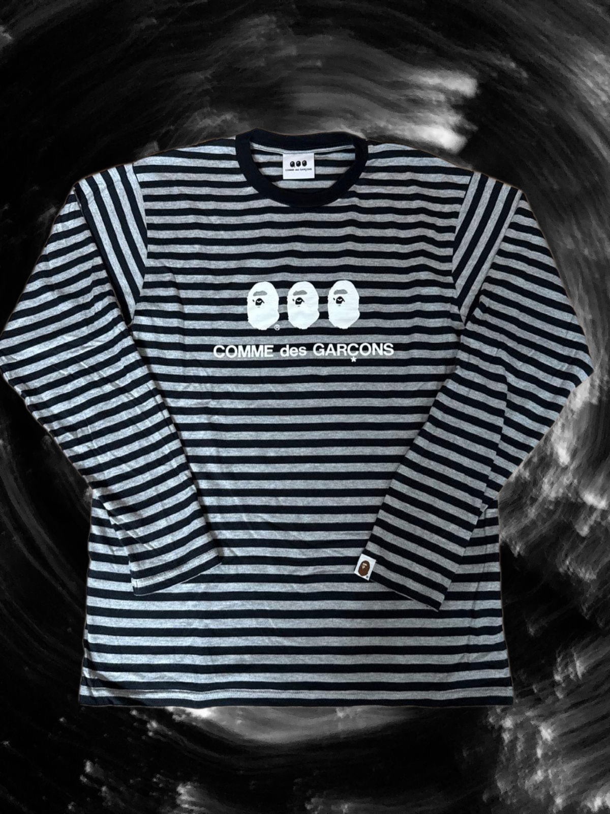 A BATHING APE / Comme des Garcons OSAKA L/S TEE "Black"