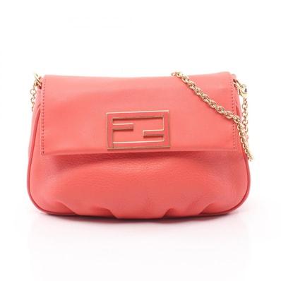 フェンディ FENDI ショルダーバッグ バッグ レザー レディース ピンク系 8M0276 【中古】