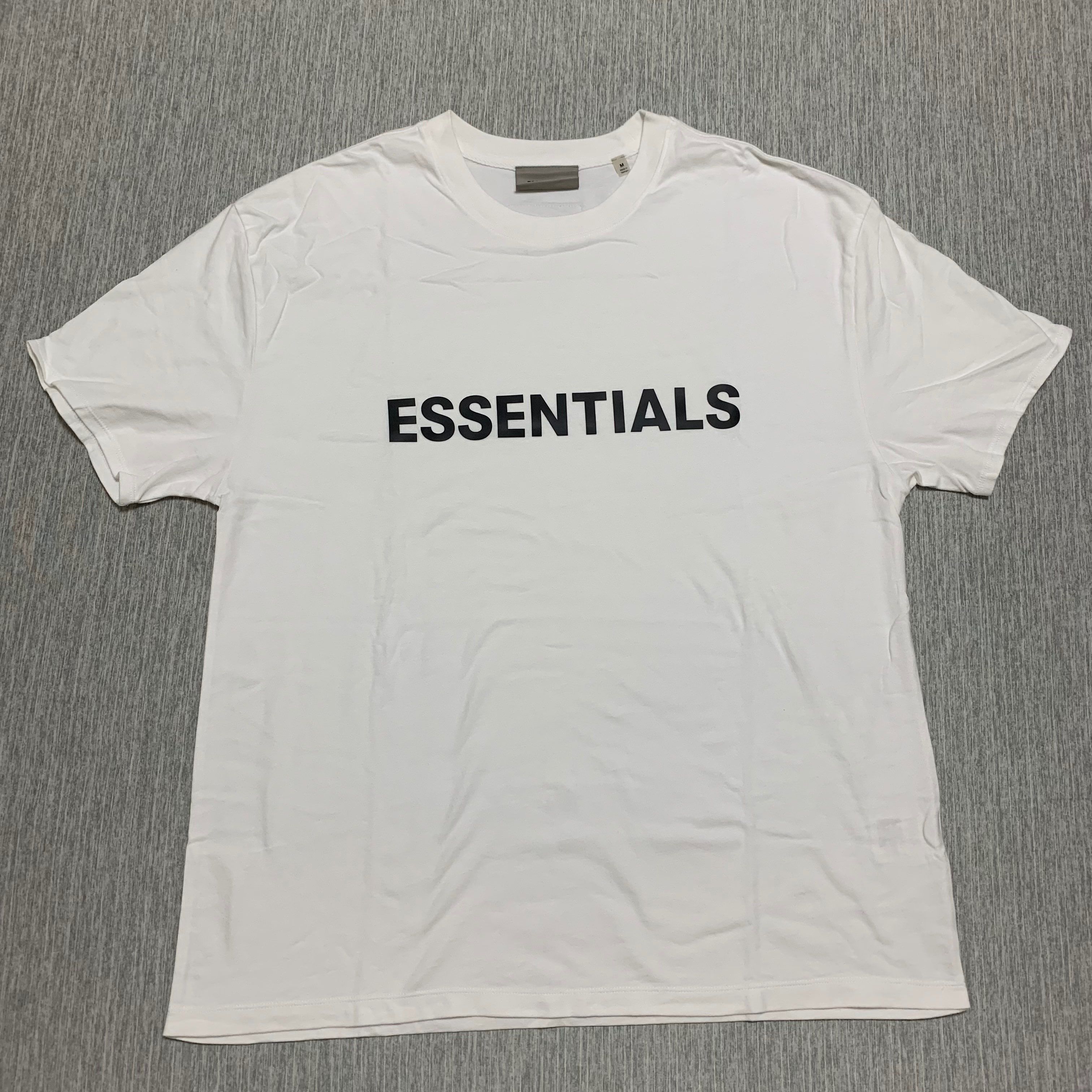 FEAR OF GOD ESSENTIALS 3D Silicon Applique Boxy T-Shirt "White"