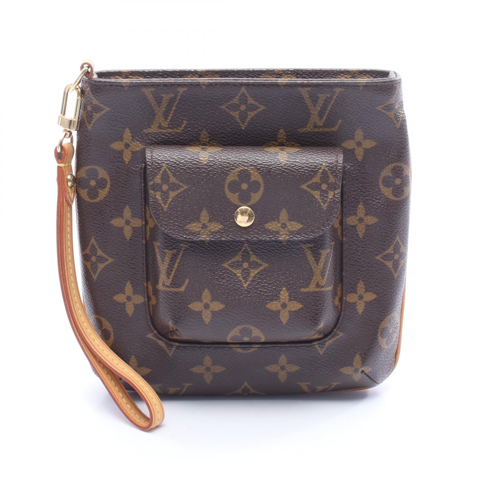 ルイ・ヴィトン LOUIS VUITTON パルティシオン モノグラム ポーチ バッグ レザー PVC レディース ブラウン系 M51901 【中古】