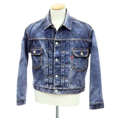 【中古】ジュンヤワタナベ マン JUNYA WATANABE MAN × Levi's × BerBerjin 2025年春夏 ナイロン デニム転写プリント ブルゾン ブルー【サイズS】【メンズ】