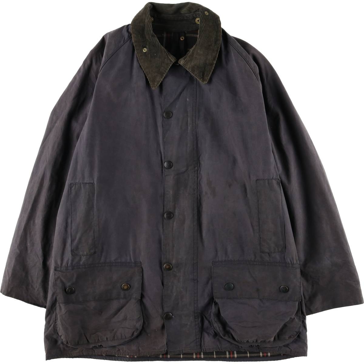 古着 80~90年代 バブアー Barbour BEAUFORT ビューフォート 旧3ワラント オイルド ハンティングジャケット 英国製 メンズL相当 ヴィンテージ/eaa604809