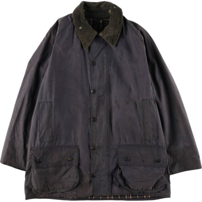 古着 80~90年代 バブアー Barbour BEAUFORT ビューフォート 旧3ワラント オイルド ハンティングジャケット 英国製 メンズL相当 ヴィンテージ/eaa604809