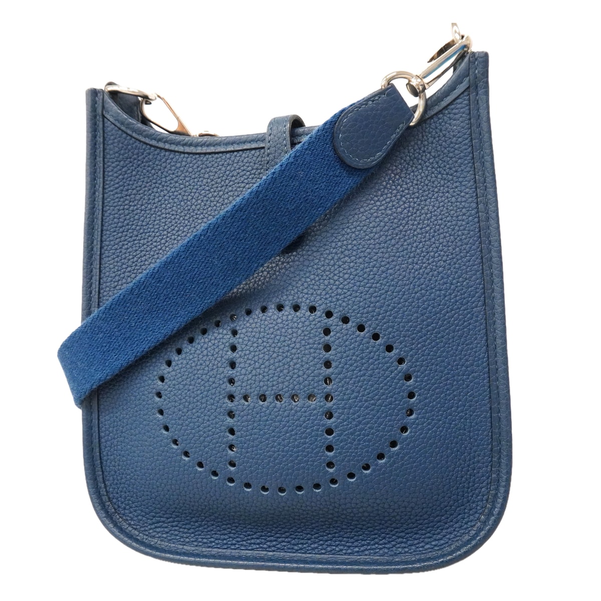 ★SALE【6hc2496】エルメス ショルダーバッグ エヴリンTPM トリヨンクレマンス ディープブルー シルバー金具 U刻印【中古】レディース