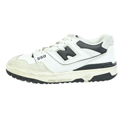 NEW BALANCE ニューバランス スニーカー BB550LM1 550 Black ブラック レザー スニーカー ホワイト系 ブラック系 27.5cm【中古】