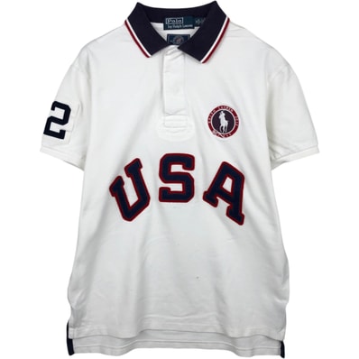 古着 ラルフローレン Ralph Lauren POLO by Ralph Lauren CUSTOM FIT 半袖 ラガーシャツ メンズM相当/eaa635199