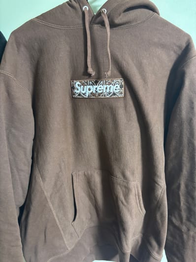 Supreme Bandana Box Logo Hooded Sweatshirt "Brown"
