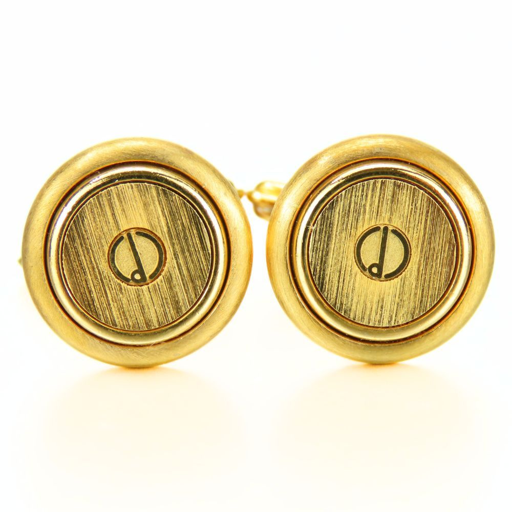 【中古】 ダンヒル カフス メタル ゴールド メッキ スーツ アクセサリー メンズ 男性 Dunhill