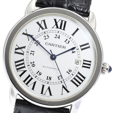 カルティエ ロンドソロ XL デイト W6701010 メンズ 【中古】