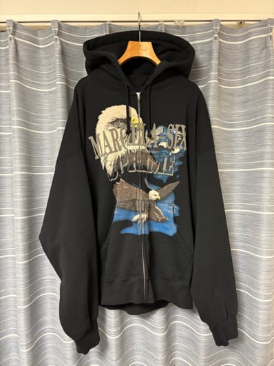 Supreme x MM6 Maison Margiela Eagle Zip Up Hooded Sweatshirt "Black"