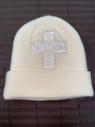 Supreme New Era® Cross Box Logo Beanie "Natural"