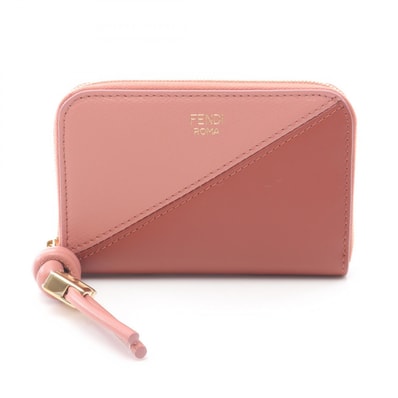 フェンディ FENDI FFダイヤモンド ジップアラウンド財布 ミニ ラウンド財布 財布 レザー レディース ピンク系 / ボルドー系 8M0313AYCAF1TWI 【新品】