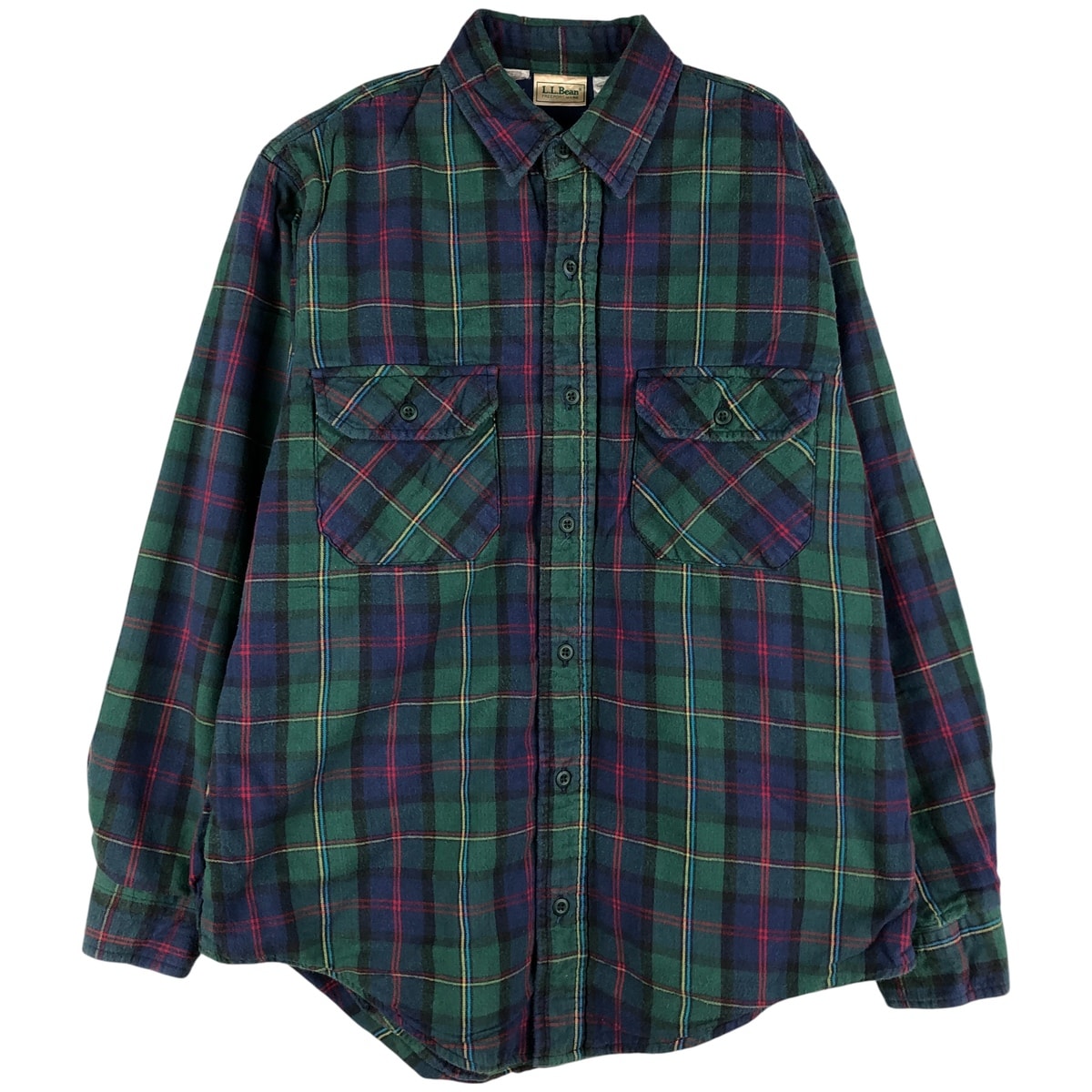 古着 エルエルビーン L.L.Bean 長袖 フランネルチェックシャツ USA製 メンズM相当/eaa602652