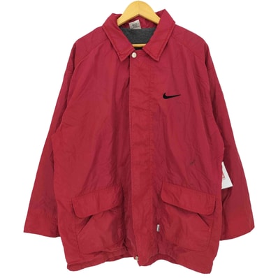 90s 白タグ スウォッシュ刺繍 比翼ジップ ナイロンジャケット【1140415244657】