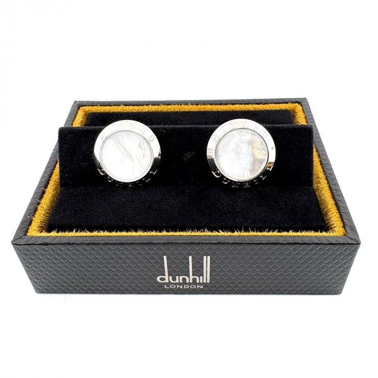 C (やや傷や汚れあり)】Dunhill ADコイン カフス シルバー925