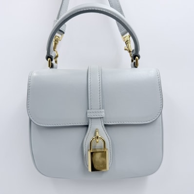 CELINE(セリーヌ)Tabou タブー ハンドバッグ/ショルダーバッグ ライトブルー系 レザー ゴールドトーン金具 レディース 2WAY