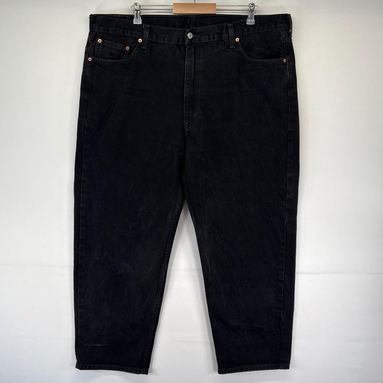 古着 リーバイス Levi's デニム パンツ 5ポケット テーパード 大きいサイズ 550 ブラックデニム 46×30  ブラック系 メンズ