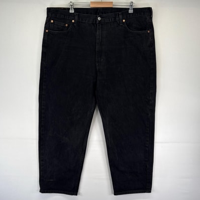 古着 リーバイス Levi's デニム パンツ 5ポケット テーパード 大きいサイズ 550 ブラックデニム 46×30 ブラック系 メンズ